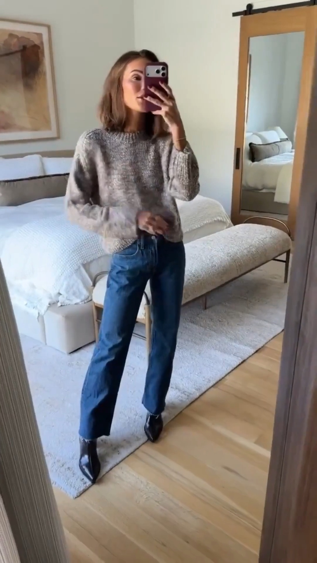 such good classic denim on major sale! 🫶🏼 obsessed with the relaxed yet still flattering fit of these jeans 💯 my sweater is also 20% off and comes in tons of colors! 🤎

#LTKSaleAlert