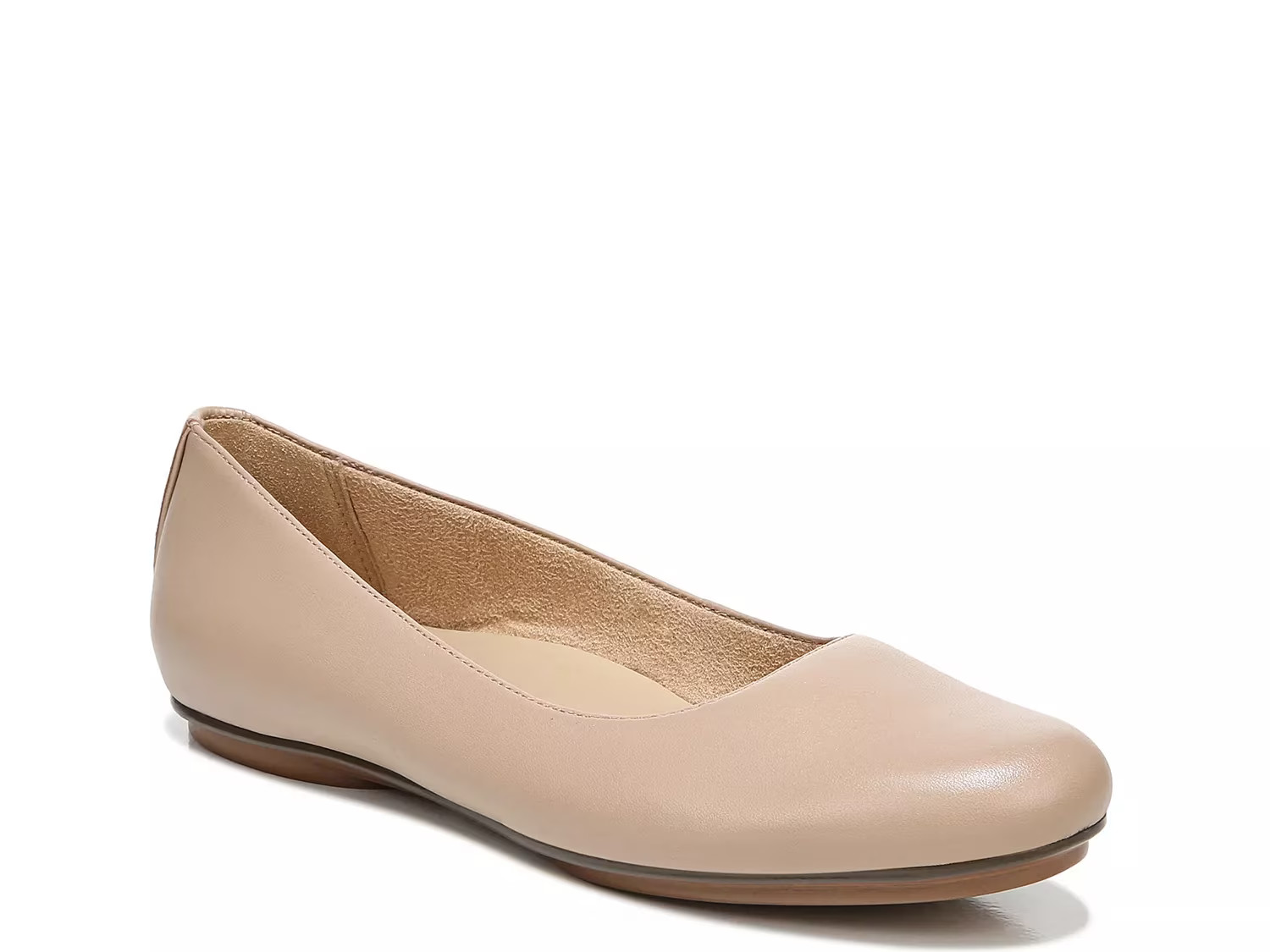 Naturalizer Wide Width Maxwell Ballet Flat | Women's | Creme Brulee Leather | Size 9.5 | Flats | DSW