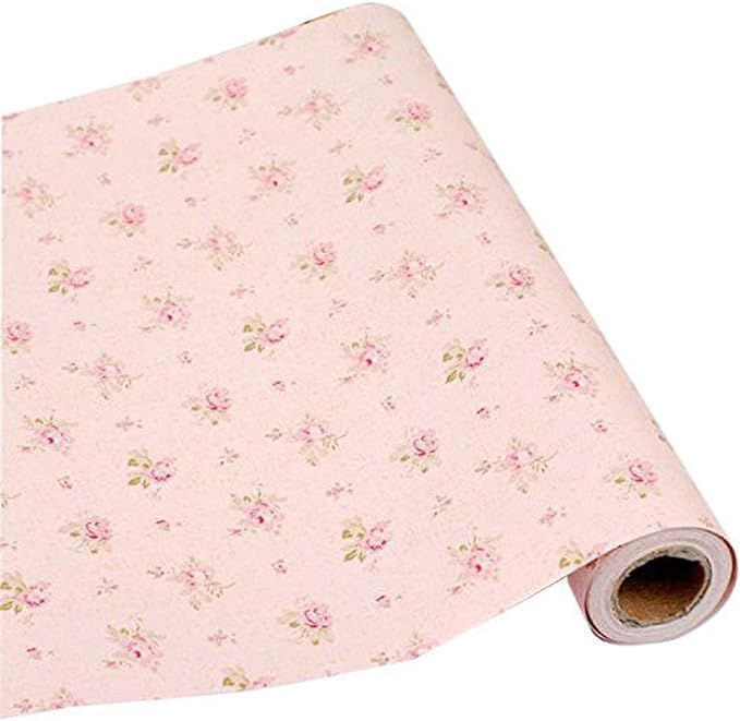 Rose Contact Paper Floral Self Adhesive Shelf Drawer Liner Cabinet Countertop Dresser Sticker 17.... | Amazon (US)