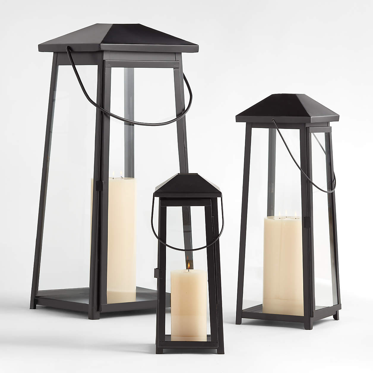 Petaluma Black Metal Outdoor Lantern 20 | Crate & Barrel