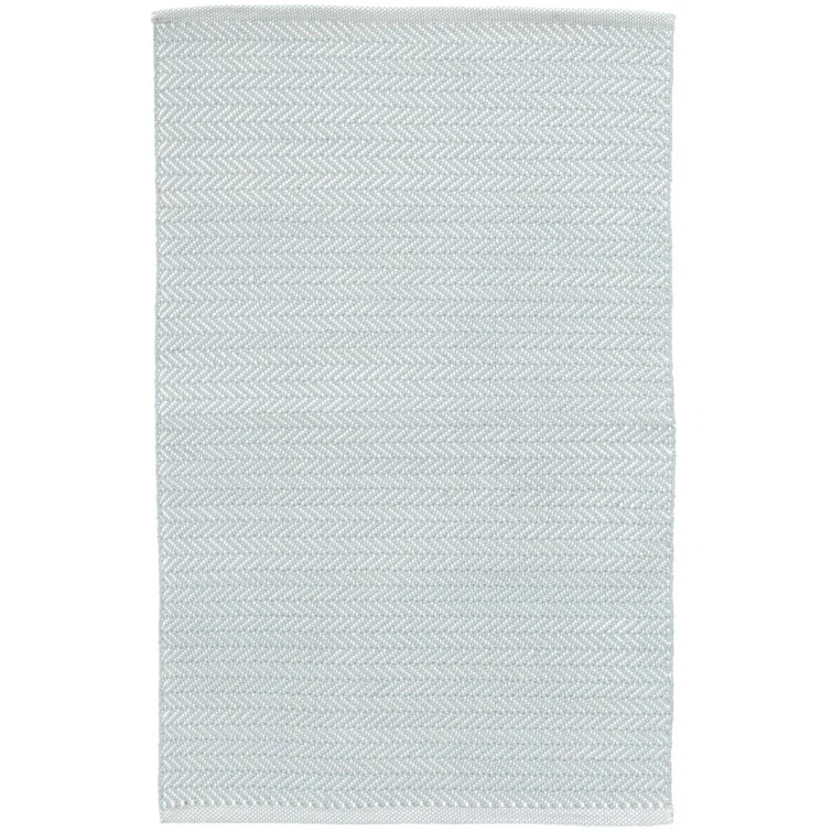 Herringbone Linen/White Handwoven Indoor/Outdoor Rug | Wayfair North America