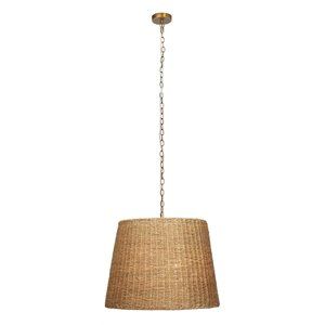 Jamie Young Co Willow Coastal Metal/Seagrass Chandelier in Natural Seagrass | Cymax
