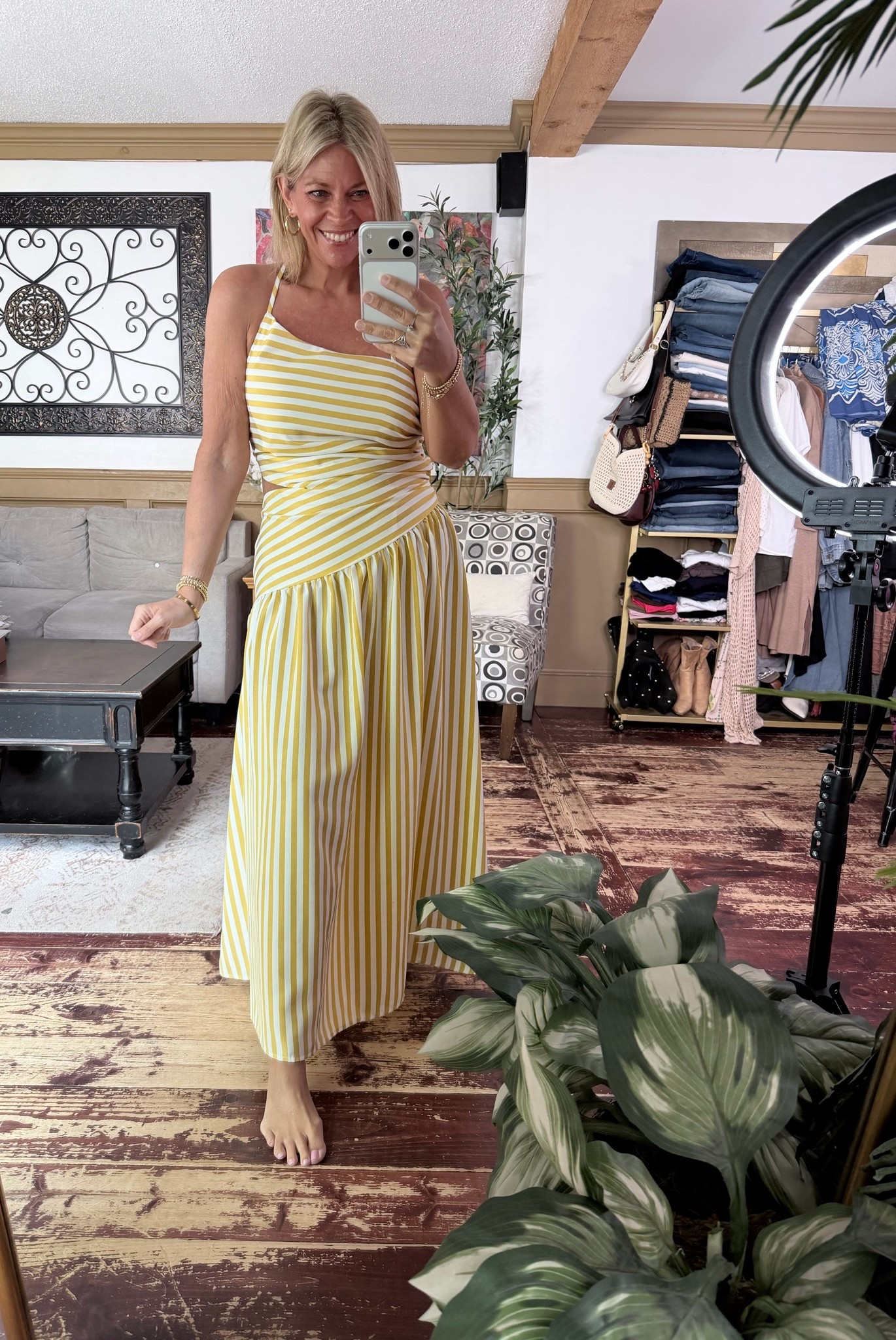 Summer time outfit of the day. Gorgeous tie back strappy dress size large

#LTKOver40 #LTKMidsize #LTKootd