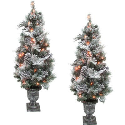 Fraser Hill Farm  2-Pack 48-in Happy Holidays Yard Decoration | Lowe's