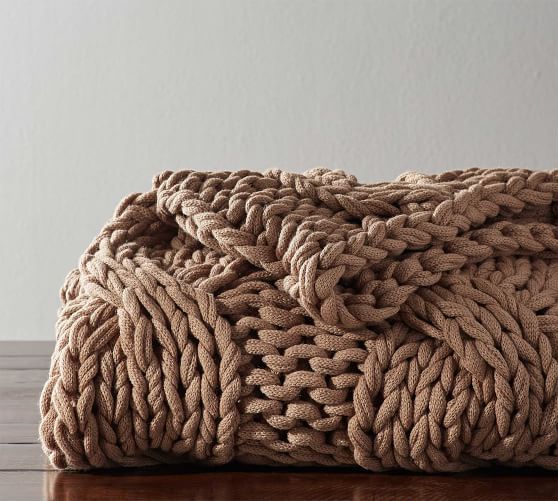 Colossal Handknit Throw | Pottery Barn (US)