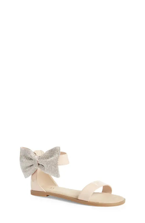 Yosi Samra Kids' Miss Cambelle Bow Ankle Strap Sandal in Blush Patent at Nordstrom, Size 1 M | Nordstrom