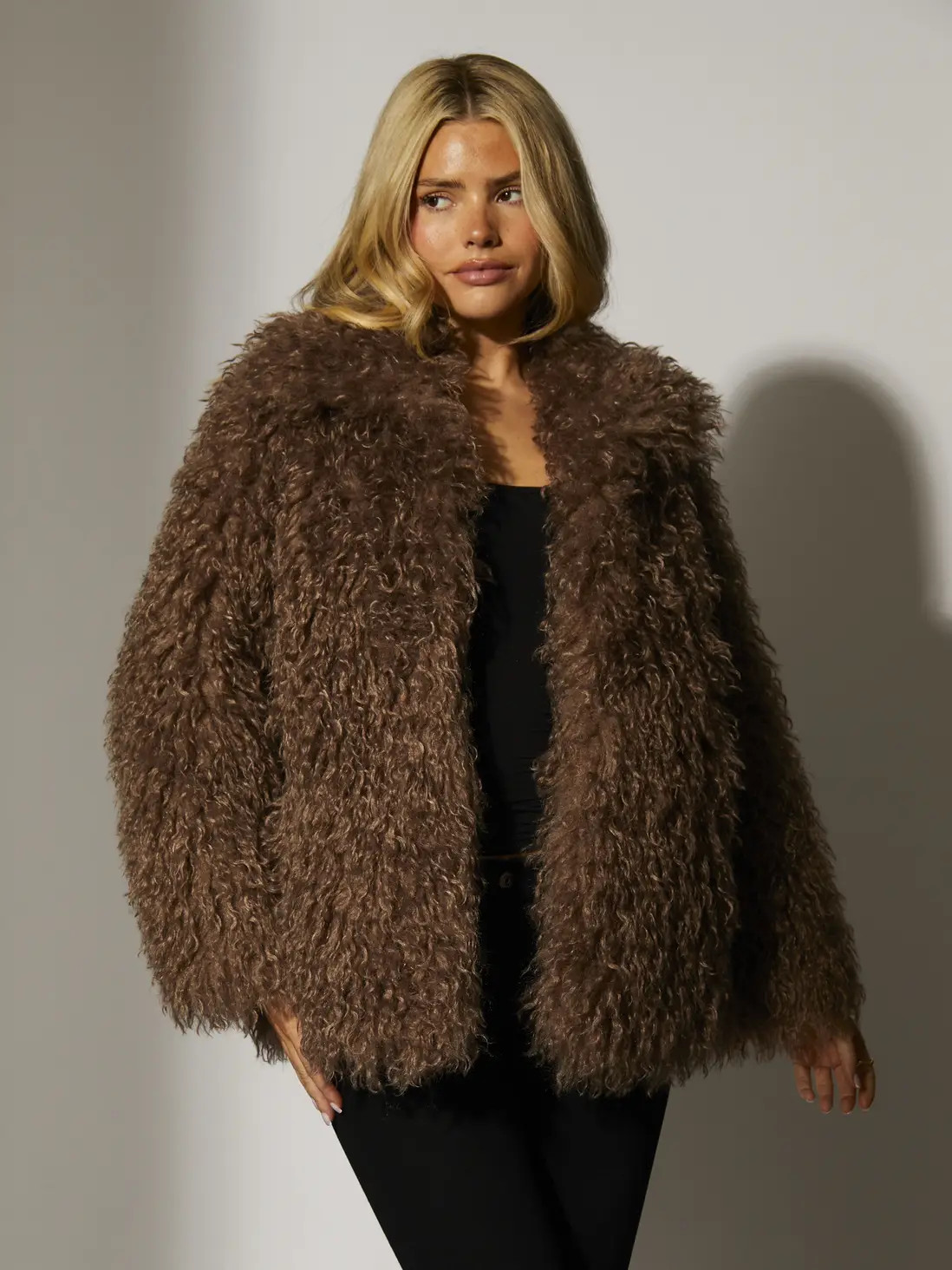 Jackets & Coats | Mongolian Faux Fur Jacket | South Beach | Debenhams UK