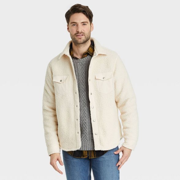 Men's Sherpa Shirt Jacket - Goodfellow & Co™ | Target