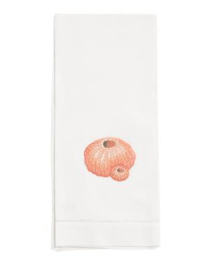 Linen Blend Hand Embroidered Urchin Hand Towel | TJ Maxx
