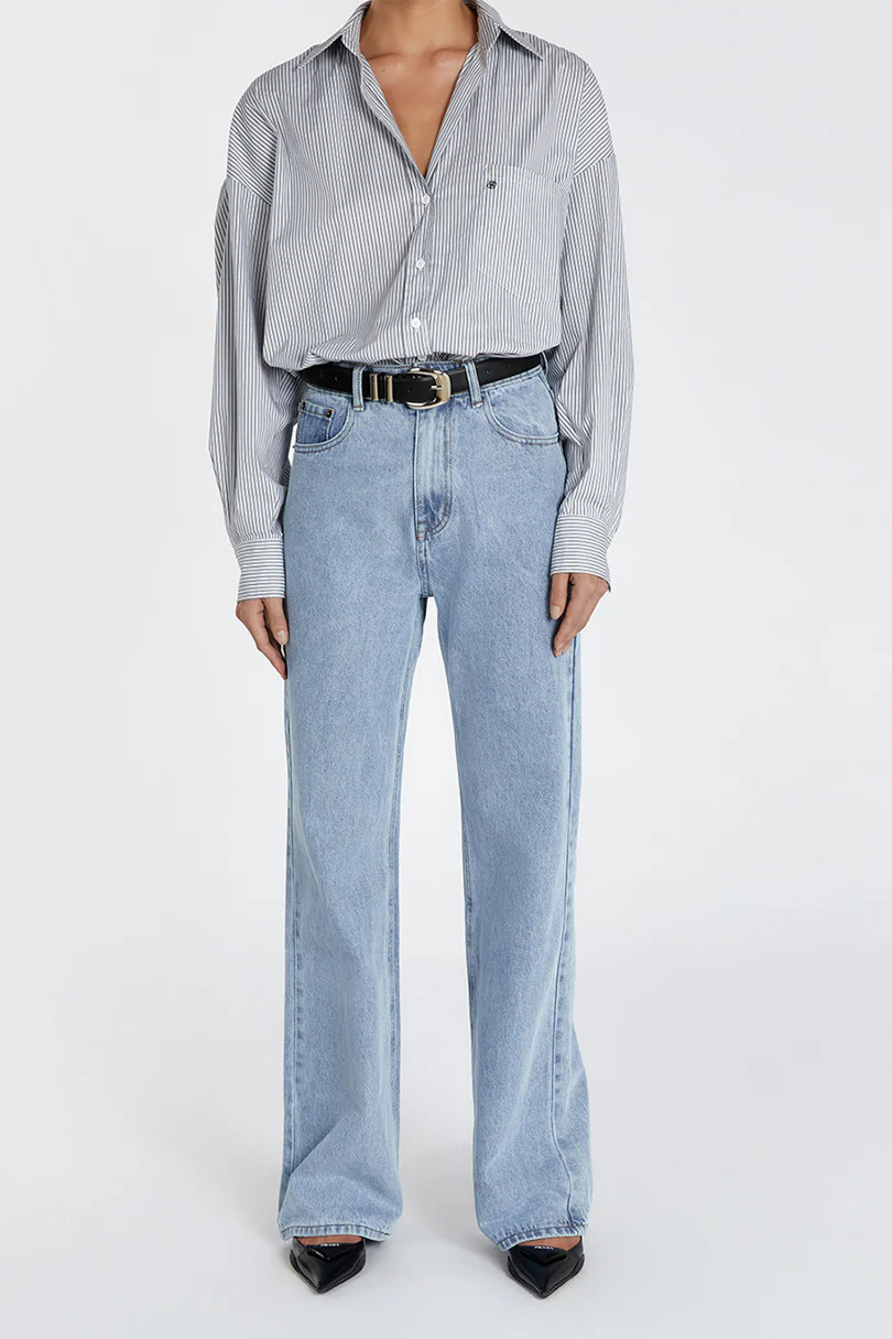 ALEXA BLUE HIGH RISE STRAIGHT JEAN | DISSH