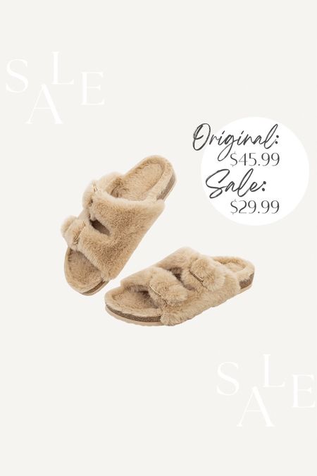 Fuzzy slippers from 
Amazon on sale! Birkenstock dupe. Look for less. Winter shoe. 

#LTKshoecrush #LTKsalealert #LTKSeasonal