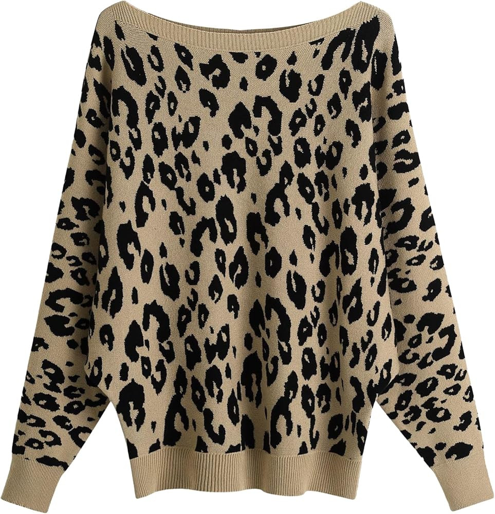 Women Lightweight Oversized Sweaters Tops Batwing Sleeves Knitted Dolman Pullovers | Amazon (US)