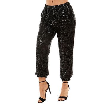 Premier Amour Womens Sequin Tapered Pull-On Pants | JCPenney