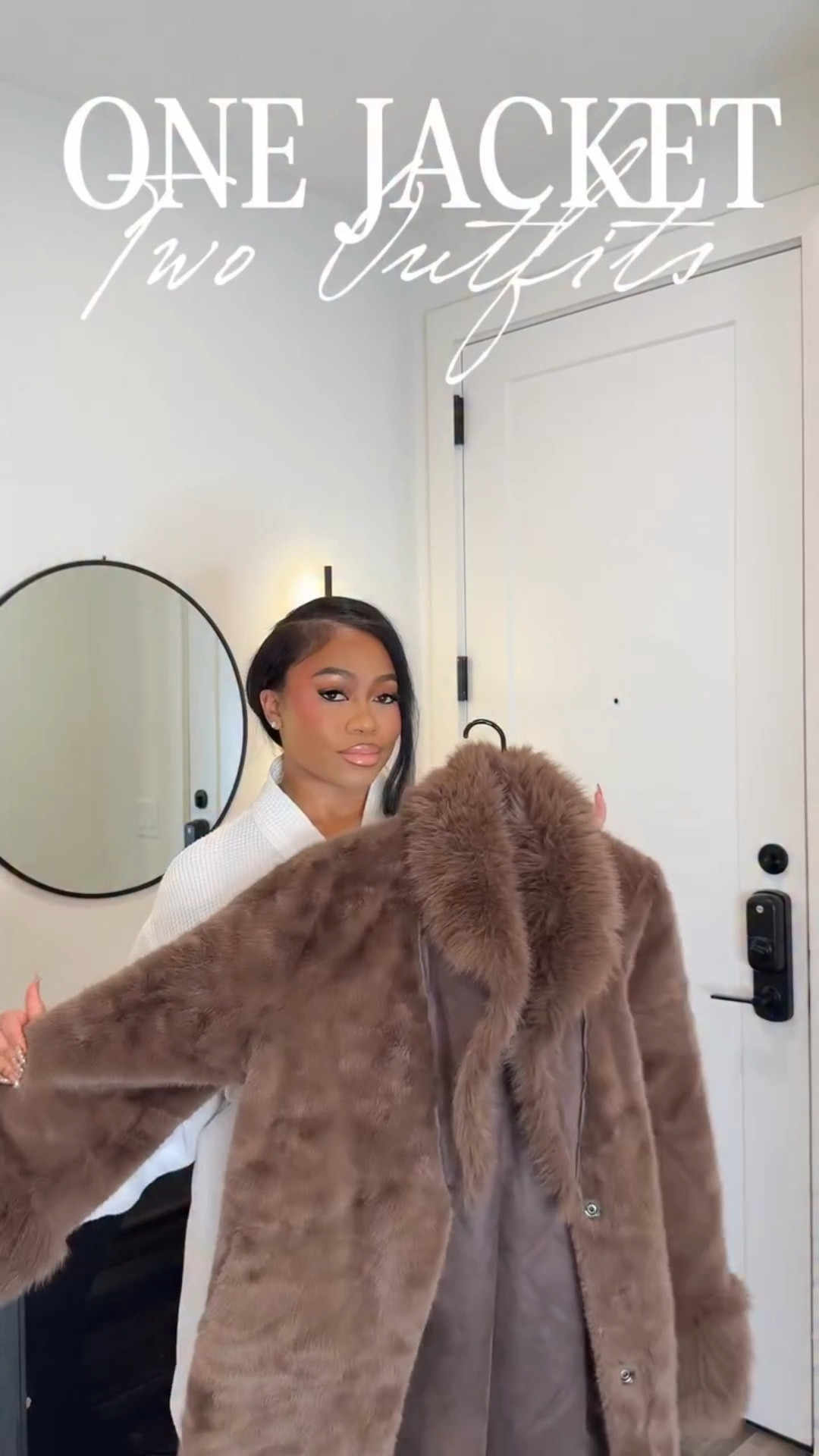 5’6 Brown eyes yeah🤎

One Jacket TWO OUTFITS 

Look #1 
Jacket @prettylittlething 
Bodysuit @nakedwardrobe 
Pants @zara 
Bag @amazon 

Look #2 

Jacket @prettylittlething 
Set @nakedwardrobe 
Shoes @stevemadden 
Bag @amazon 

#getready #ootdreel #ootdreels #grwmreel #winteroutfitideas #trenchcoats #furcoats #onebasetwooutfits #winterfashiontrends