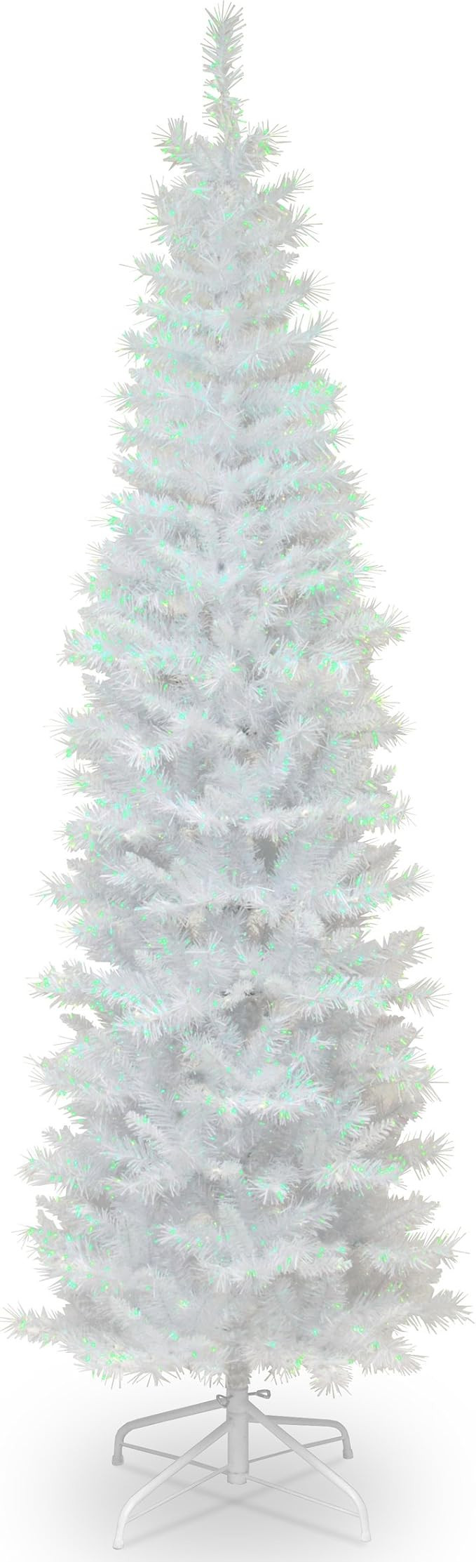 National Tree Company Artificial Christmas Tree | Includes Stand | White Iridescent Tinsel - 6 ft | Amazon (US)