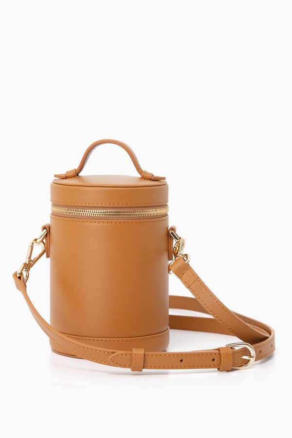 Atlas Tan Leather Crossbody Capsule Bag | Tuckernuck (US)