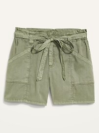 High-Waisted Twill Workwear Shorts for Women -- 4.5-inch inseam | Old Navy (US)