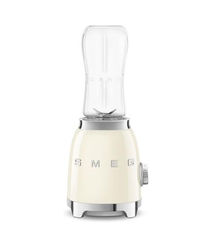 Smeg, Compact Table Mixer PBF01CREU, 2 Speed Levels, Motor Fuse, 2 x 600 ml Bottles Included, Non... | Amazon (DE)