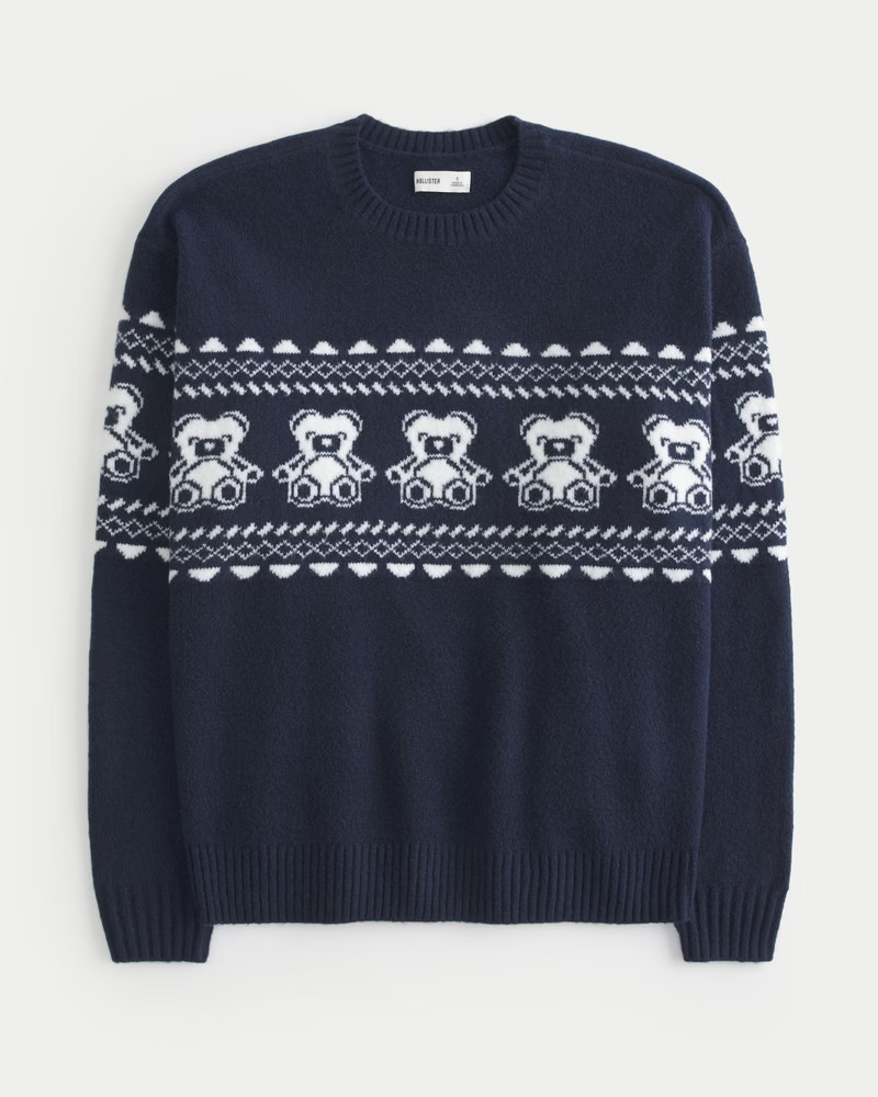 Women's Comfy Cloud Teddy Bear Graphic Crew Sweater from Hollister | Hollister (US)