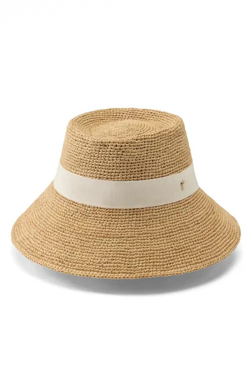 Helen Kaminski Clover Raffia Porkpie Hat in Natural/Cream at Nordstrom | Nordstrom