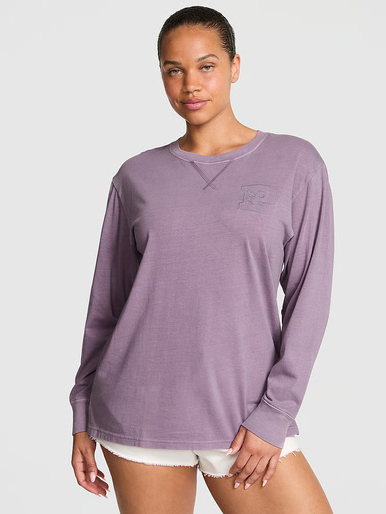 Campus Cotton Long-Sleeve Tee | Victoria's Secret (US / CA )