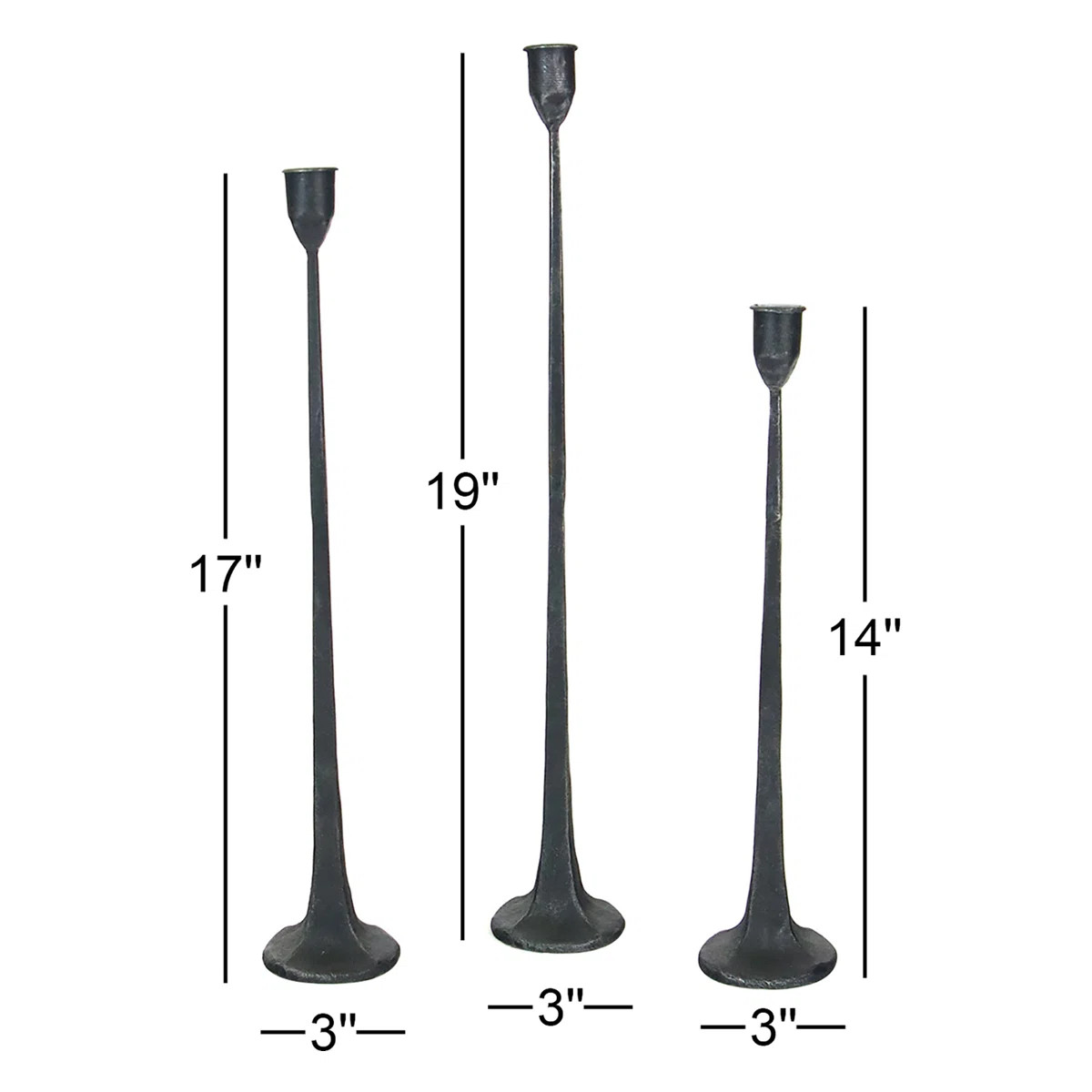 Birch Lane™ Salah 3 Piece Iron Tabletop Candlestick Set & Reviews | Wayfair | Wayfair North America