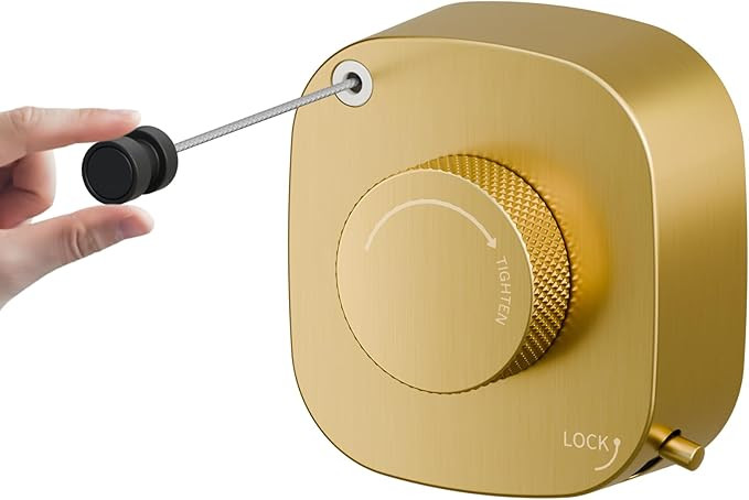 FORIOUS 13.8 Ft Retractable Clothesline, Non-Sagging (Gold) | Amazon (US)