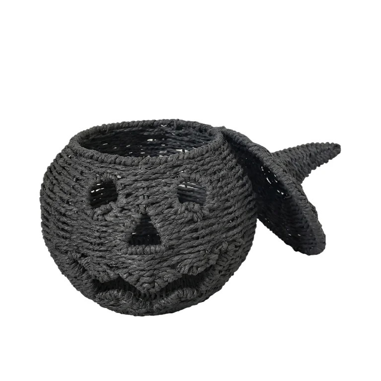 Witch Hat Pumpkin Wicker Basket, Hand-Woven Pumpkin Halloween Decorations, Lantern Pumpkin Candle... | Walmart (US)