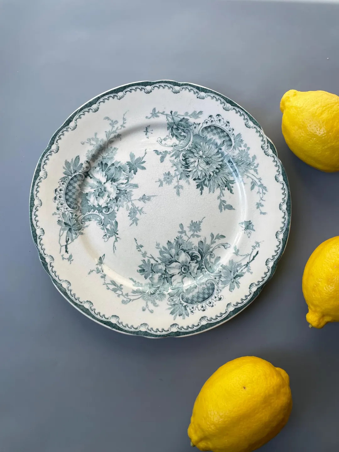 Antique 1920s Swedish Goteborg Porcelain Plate ANNA Pattern 1911-1926. Ornate Green & White Flora... | Etsy (US)