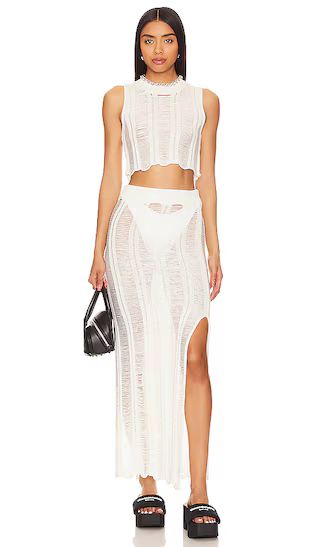 Tayla Maxi Skirt Set in White | Revolve Clothing (Global)