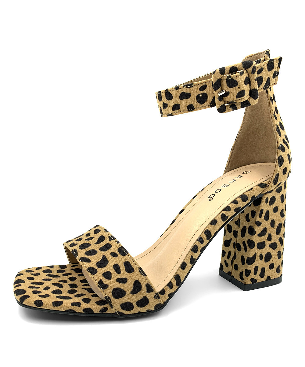 Bamboo Women's Sandals CHEETAH - Tan Cheetah Ankle-Strap Nicole Sandal - Women | Zulily