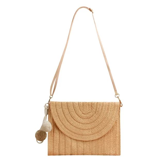 Straw Purses and Shoulder Bag for Women, Made of Handwoven Straw for Summer, Holiday, Gift, Light... | Walmart (US)