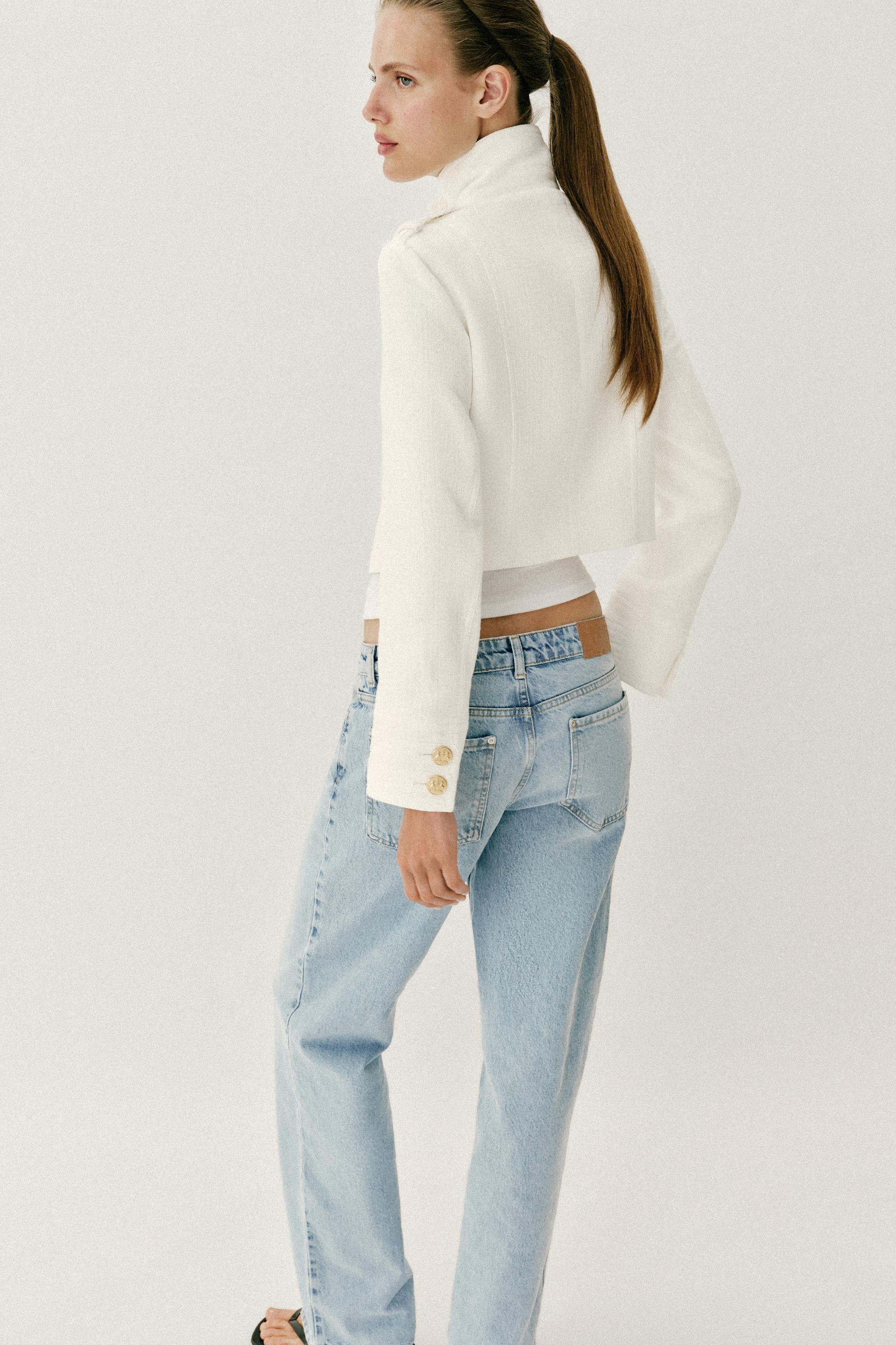 GOLD BUTTON WRAP JACKET | Zara US