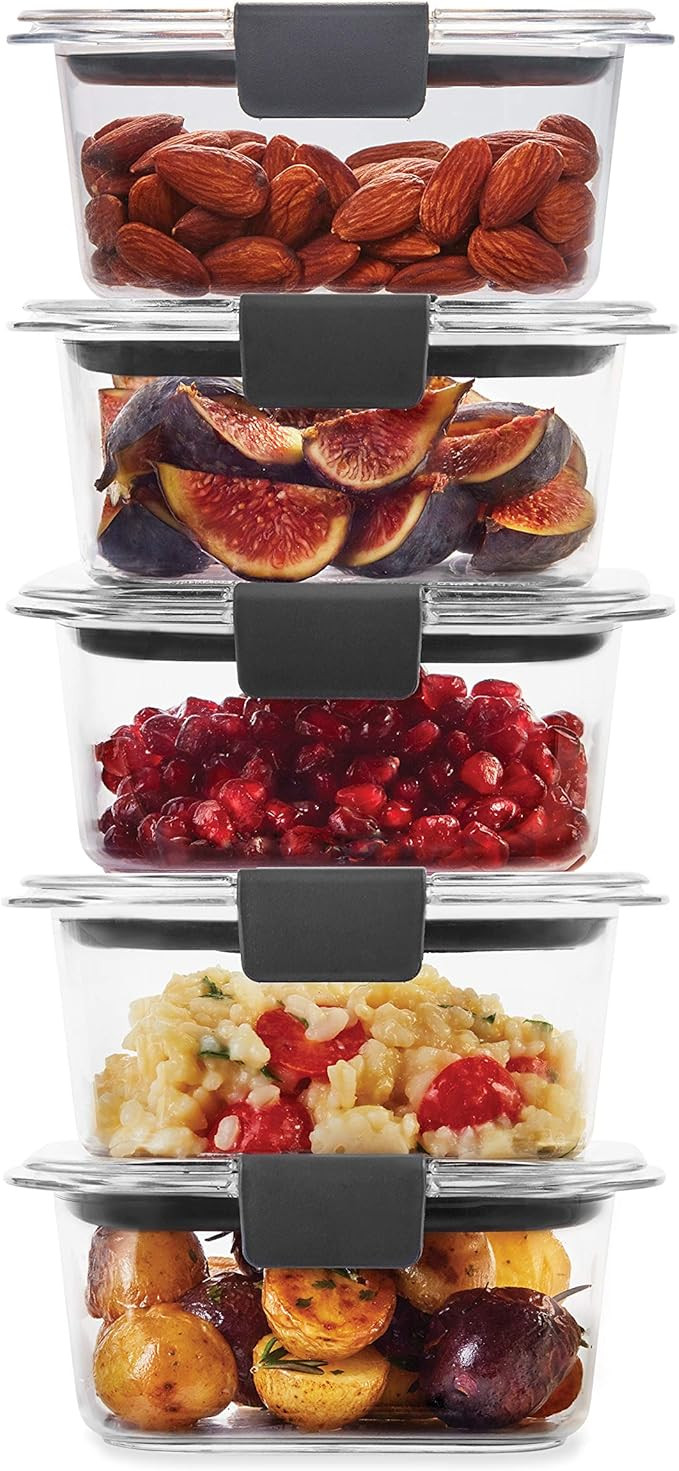 Rubbermaid 2108398 Leak-Proof Brilliance Food Storage Set | 1.3 Cup Plastic Containers with Lids ... | Amazon (CA)