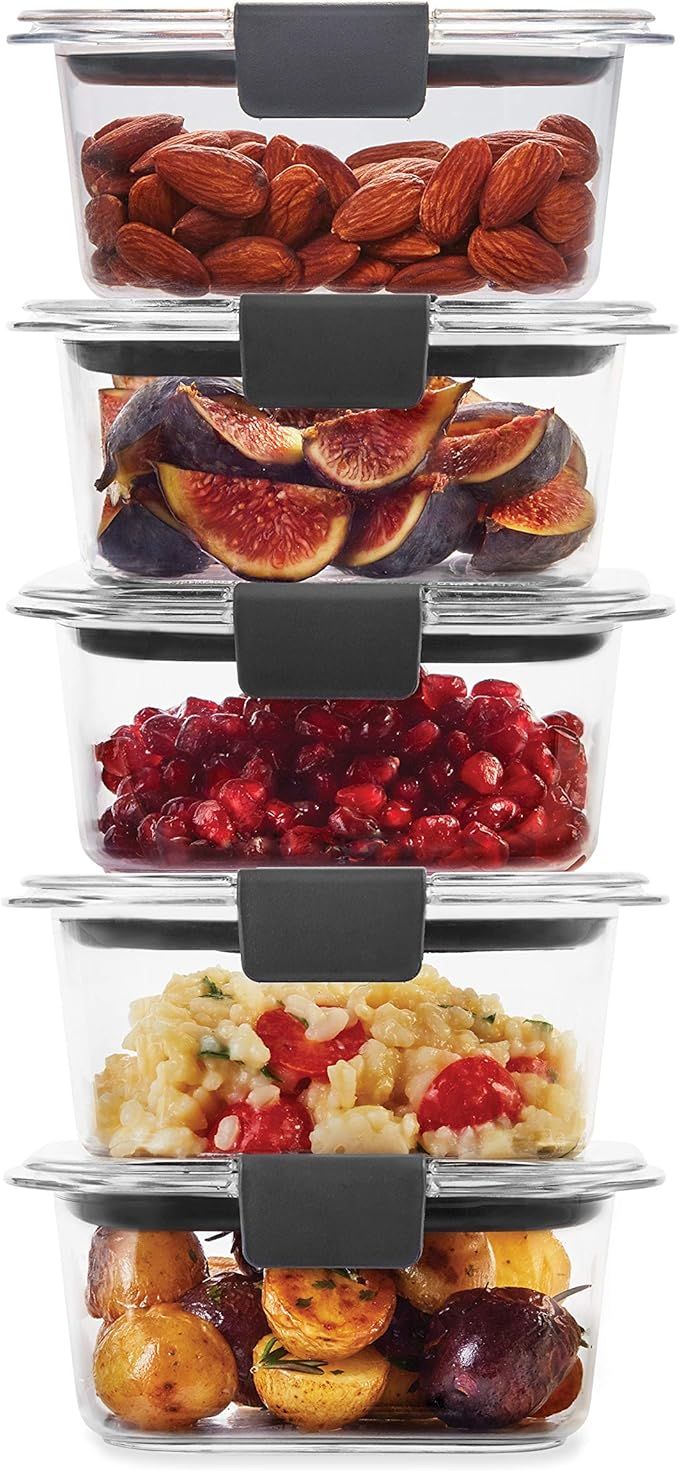 Rubbermaid 2108398 Leak-Proof Brilliance Food Storage Set | 1.3 Cup Plastic Containers with Lids ... | Amazon (CA)