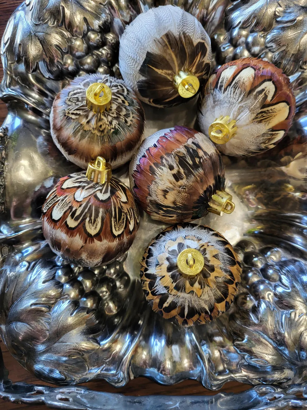 NEW!!  6 Wild Duck and Pheasant Feather Ornaments-(2.25 inch diameter balls) 60 mm Hanging Orname... | Etsy (US)