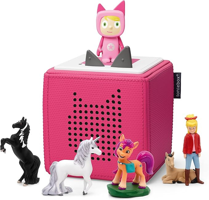Toniebox Extrapack – Toniebox Starterset Pink mit Kreativtonie + 4 x Pferde Hörfiguren, Audiop... | Amazon (DE)