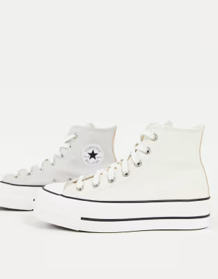 Converse Chuck Taylor lift platform in off white | ASOS (Global)