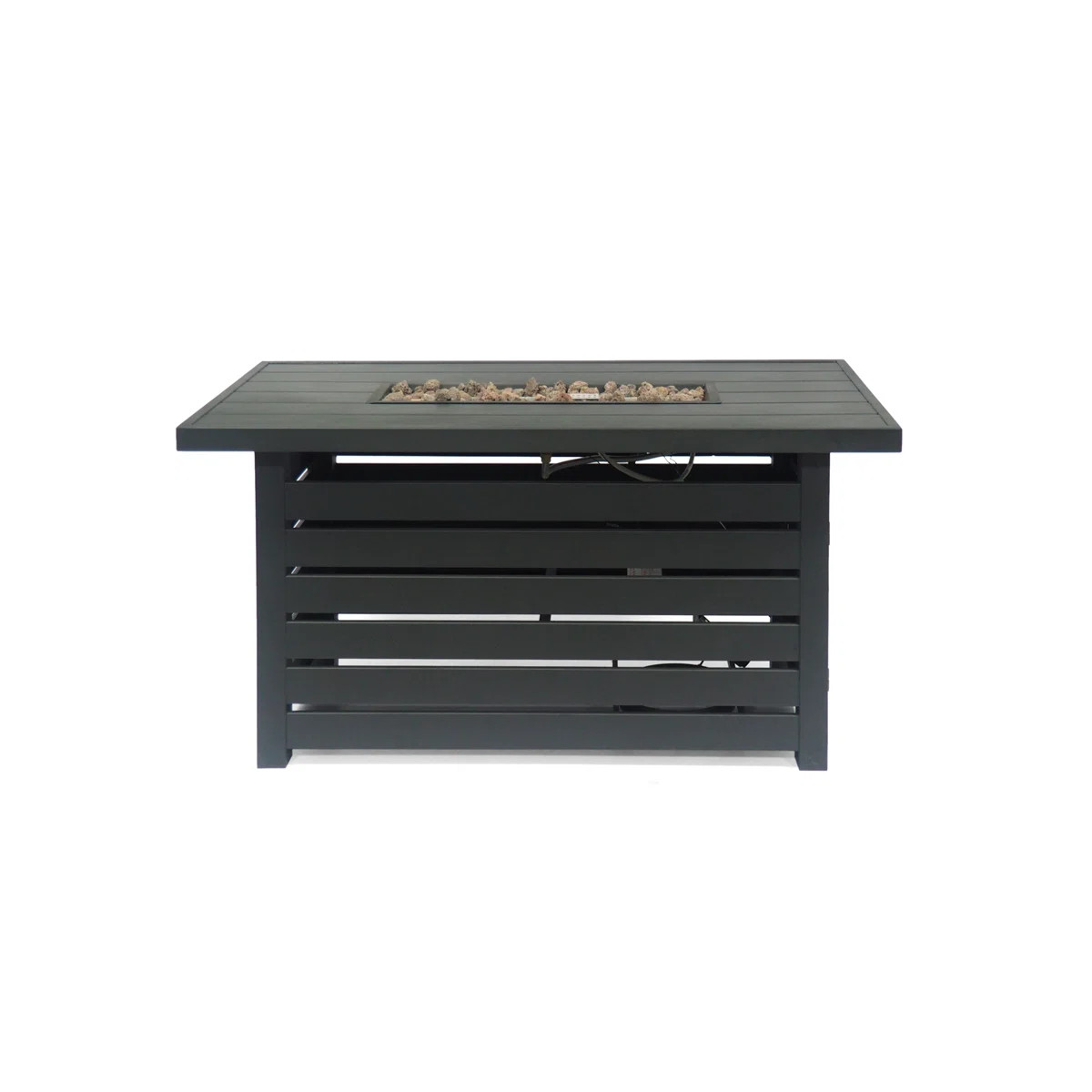 Rectangular Iron Fire Pit With 30,000BTU Output And Integrated Tank Cover For Efficient Outdoor H... | Wayfair North America