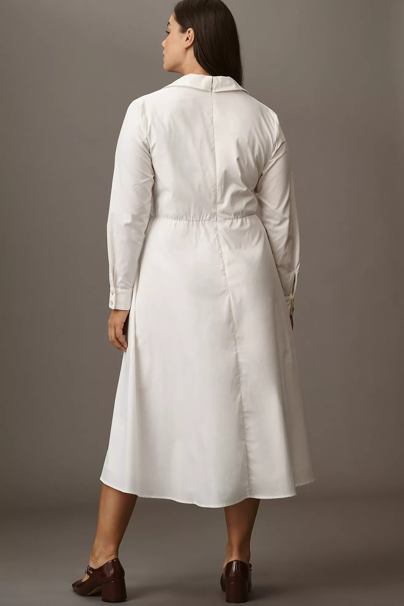 Hutch Long-Sleeve V-Neck Midi Shirt Dress | Anthropologie (US)