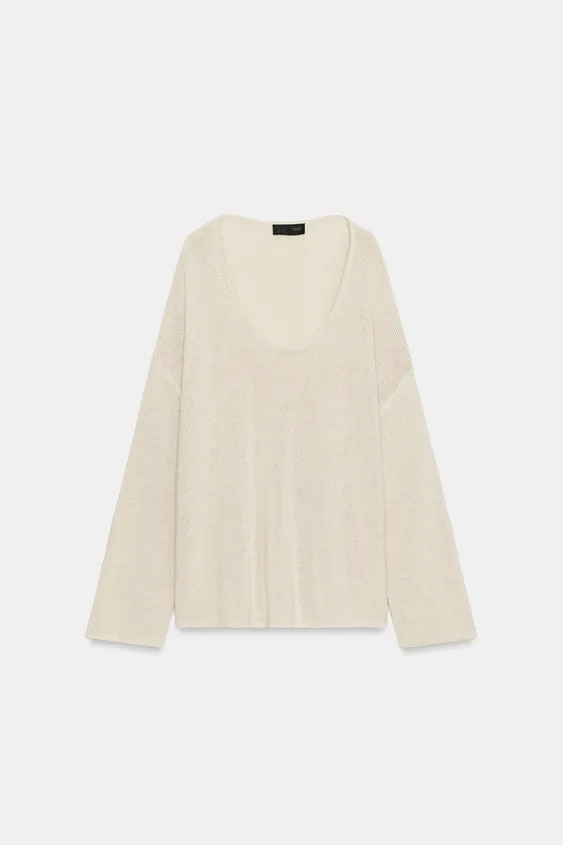 Model height: 177 cmRound neck jumper with long sleeves. | Zara UK