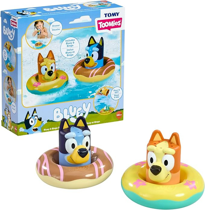TOMY Toomies Splash & Float Bingo and Bluey Water Toys - 2-in-1 Toddler Bath Toys with Pour Cup a... | Amazon (US)