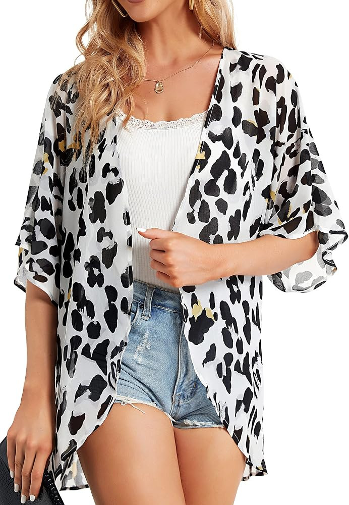 Womens Chiffon Cardigan / Kimono | Amazon (US)