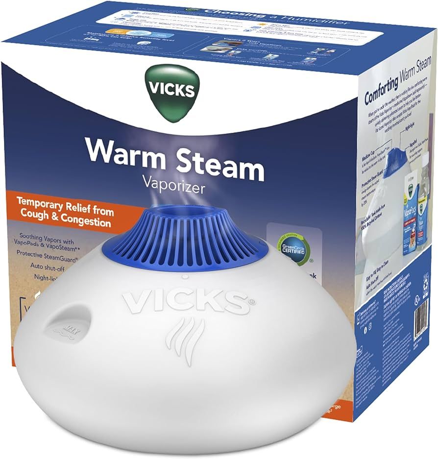 Vicks Warm Steam Vaporizer, Small to Medium Rooms, 1.5 Gallon Tank \u2013 Warm Mist Humidifier fo... | Amazon (US)