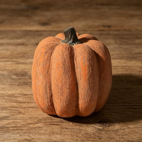 Rustic Orange Pumpkin Figurine Decor Artificial Pumpkin Statues Sculptures | Amazon (US)
