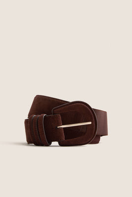 Dark Chocolate Suede Waist Belt | Tuckernuck (US)