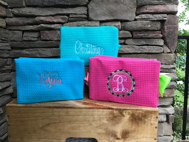 Large Cosmetic Bag Personalized, Toiletry Bag Bride and Groom, Make up Bags Monogrammed, Gift for... | Etsy (US)