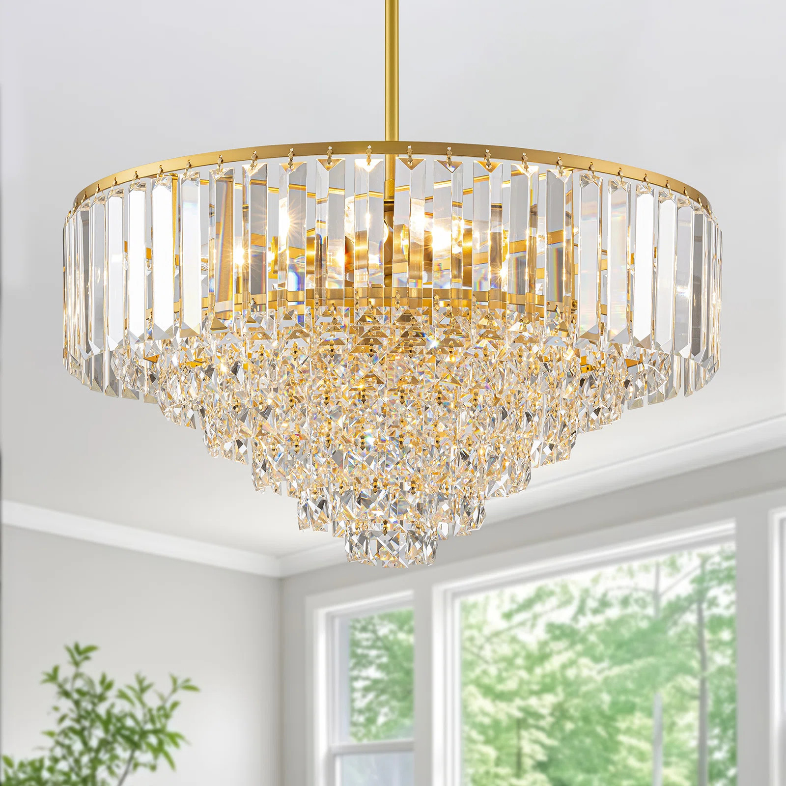 Modern 4-Tier Crystal Chandelier | Wayfair North America