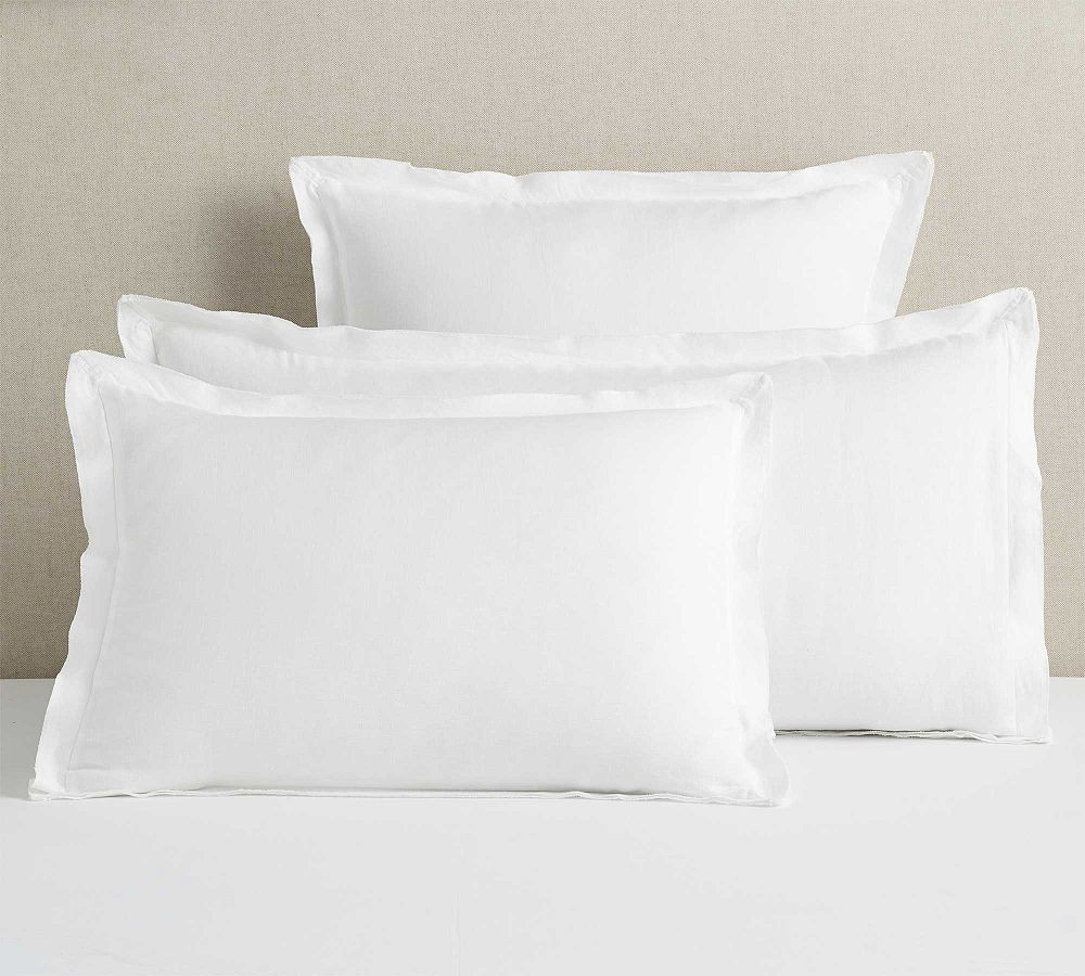 Belgian Flax Linen Double Flange Sham | Pottery Barn (US)