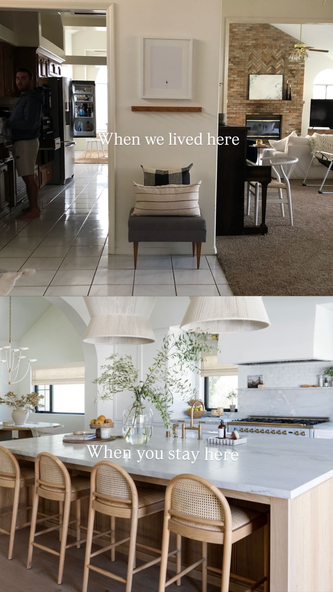 When we lived here When you stay here